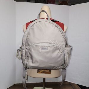 Kate Spade Lt Grey Purse Backpack Style w/ Adjustable Straps